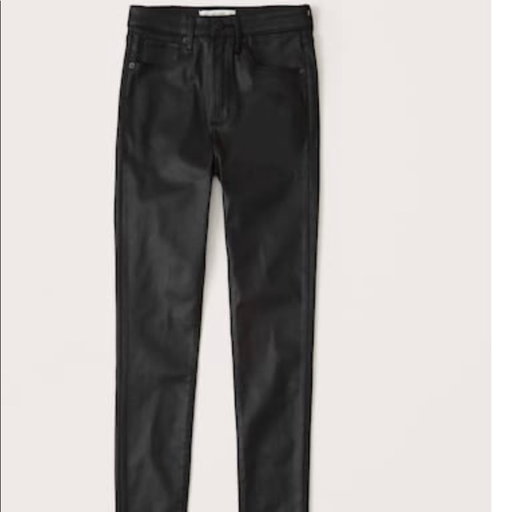 Abercrombie coated black jeans